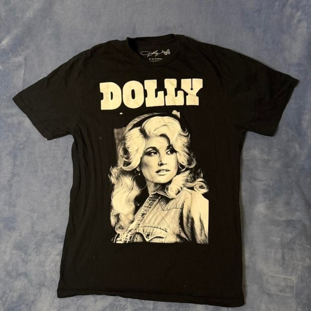 Dolly Parton black graphic tee unisex Size M